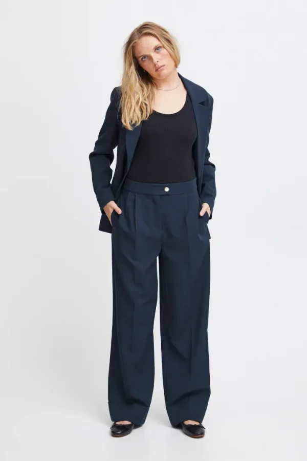 Ichi Pants<HILDY WIDE LEG TROUSERS (TOTAL ECLIPSE)