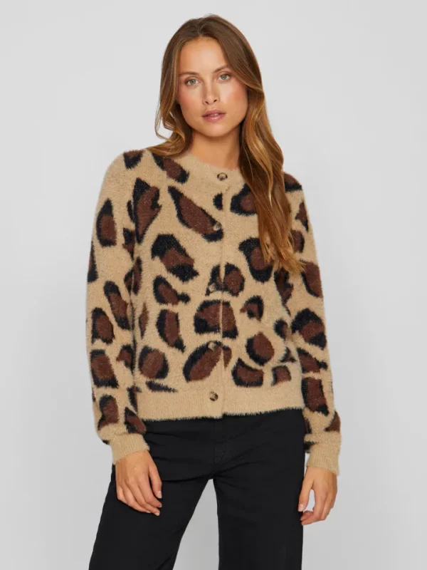 Vila Jumpers & Cardigans<Hilly Cardigan (Tigers eye/Leopard)