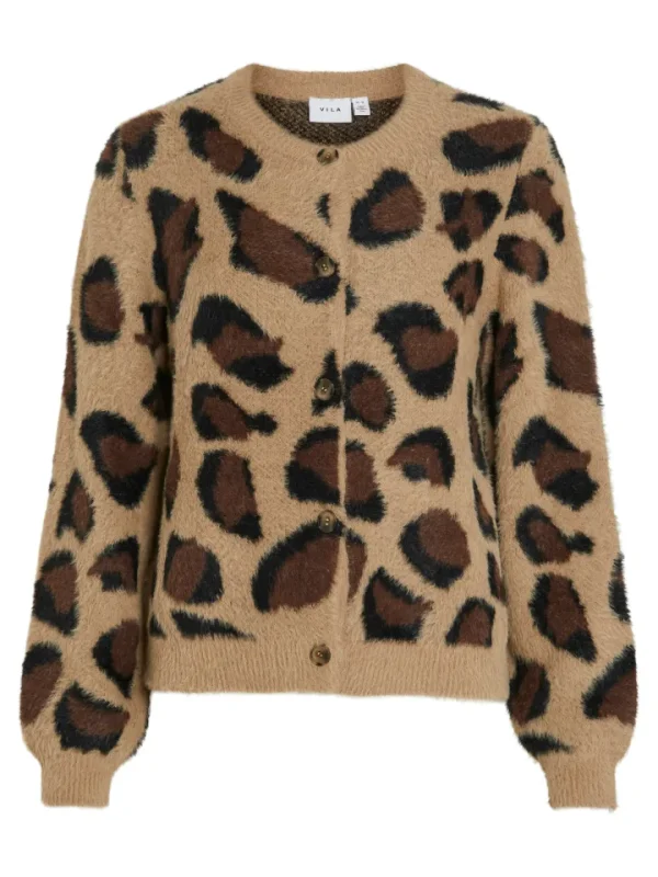 Vila Jumpers & Cardigans<Hilly Cardigan (Tigers eye/Leopard)