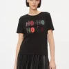 Vila T-Shirts<Ho Ho Ho Christmas T-Shirt (Black)