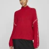 Vila Jumpers & Cardigans<Hoca Turtle Neck Jumper (Cherry/White)