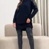 Girl in Mind Jumpers & Cardigans<HOLLY SEQUIN LONGLINE JUMPER (BLACK)