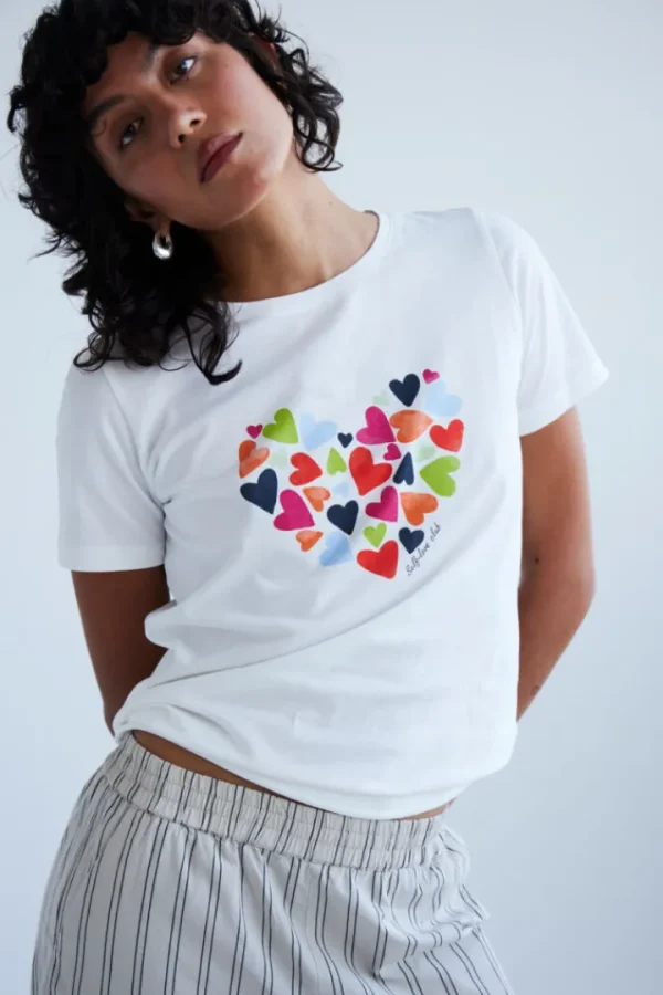 Ichi T-Shirts<Hossi Hearts T-Shirt (Cloud Dancer)