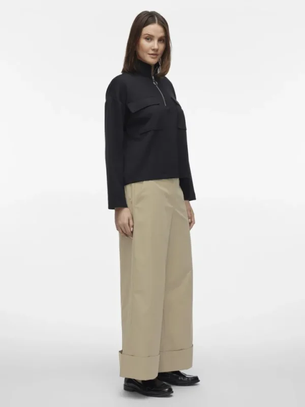 Vila Pants<Ida 7/8 Fold Up Pants (Feather Gray)