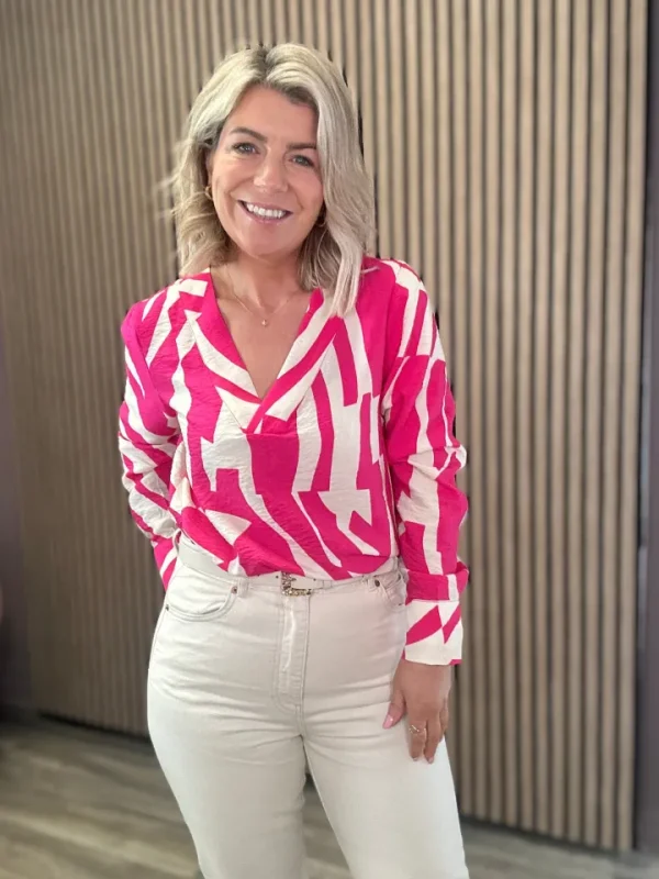 Vila Shirts & Blouses<Ido V-Neck Top (Cabaret/Birch)