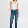 Ichi Pants | Jeans<Iggy Straight Leg Cropped Jeans (Medium Blue)