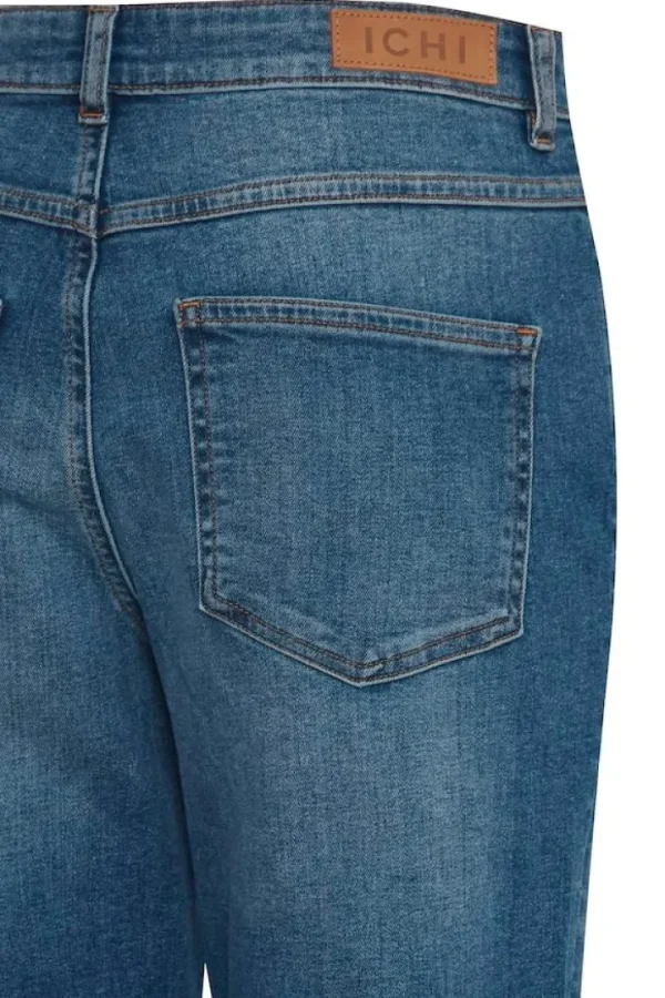 Ichi Pants | Jeans<Iggy Straight Leg Cropped Jeans (Medium Blue)