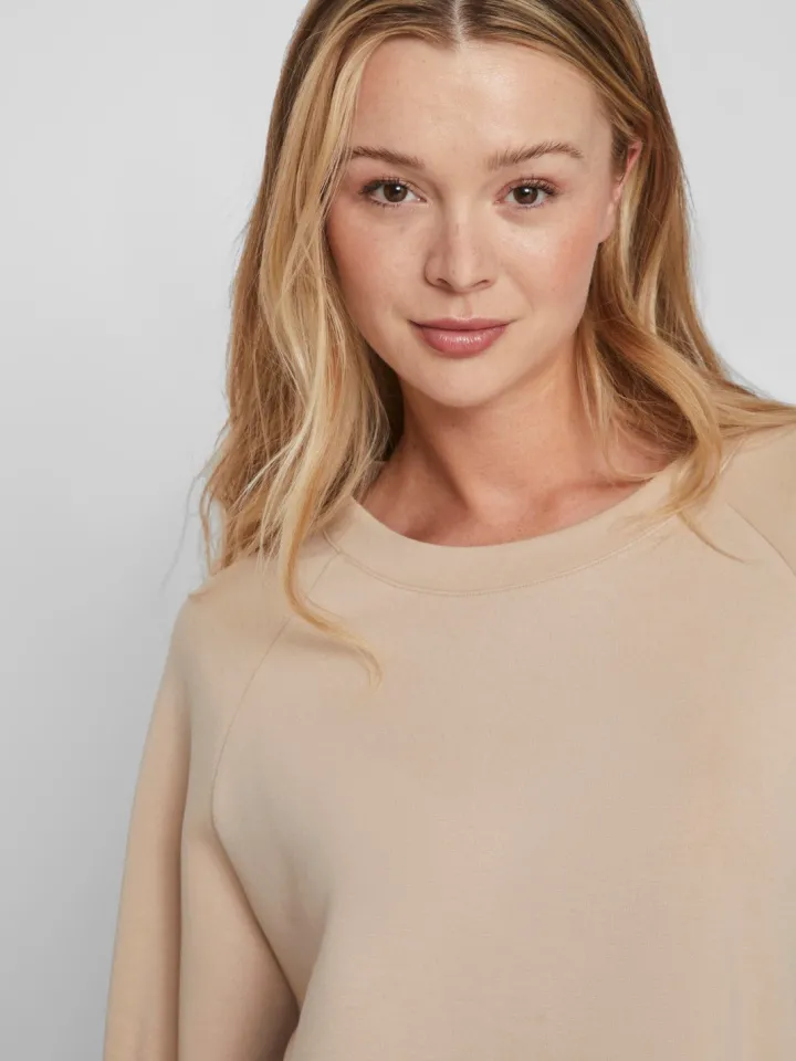 ita_sweat_top_beige_3.webp Vila Jumpers & Cardigans<ITA SWEAT TOP (BEIGE)