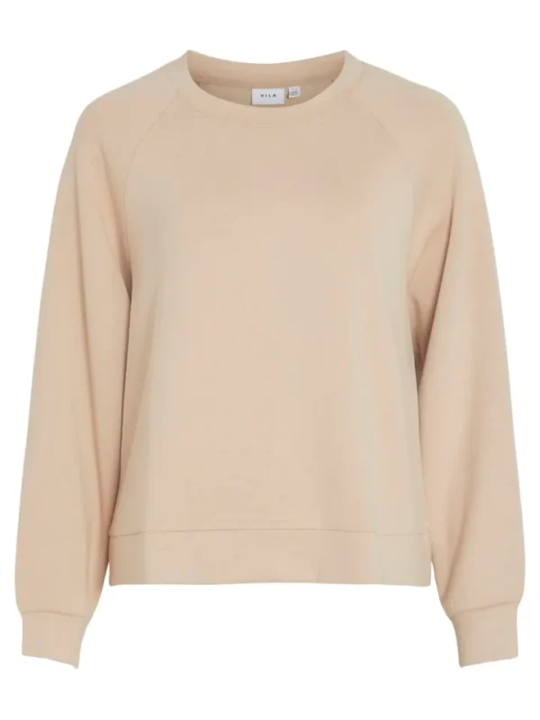 Vila Jumpers & Cardigans<ITA SWEAT TOP (BEIGE)