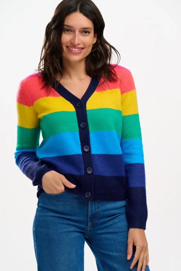Sugarhill Jumpers & Cardigans<Izzy Cardigan (Rainbow Stripes)