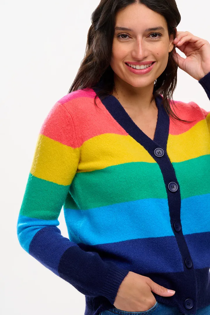 izzy_cardigan_rainbow_str_2.webp Sugarhill Jumpers & Cardigans<Izzy Cardigan (Rainbow Stripes)