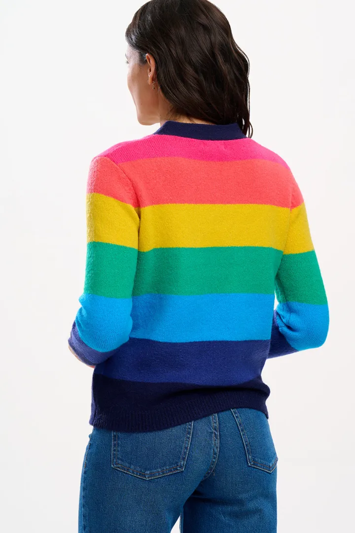 izzy_cardigan_rainbow_str_3.webp Sugarhill Jumpers & Cardigans<Izzy Cardigan (Rainbow Stripes)