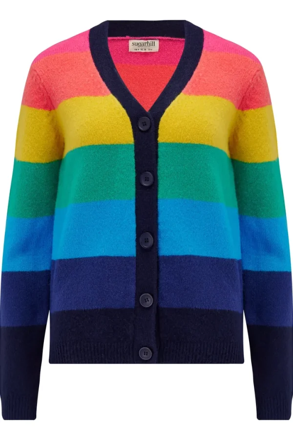 Sugarhill Jumpers & Cardigans<Izzy Cardigan (Rainbow Stripes)