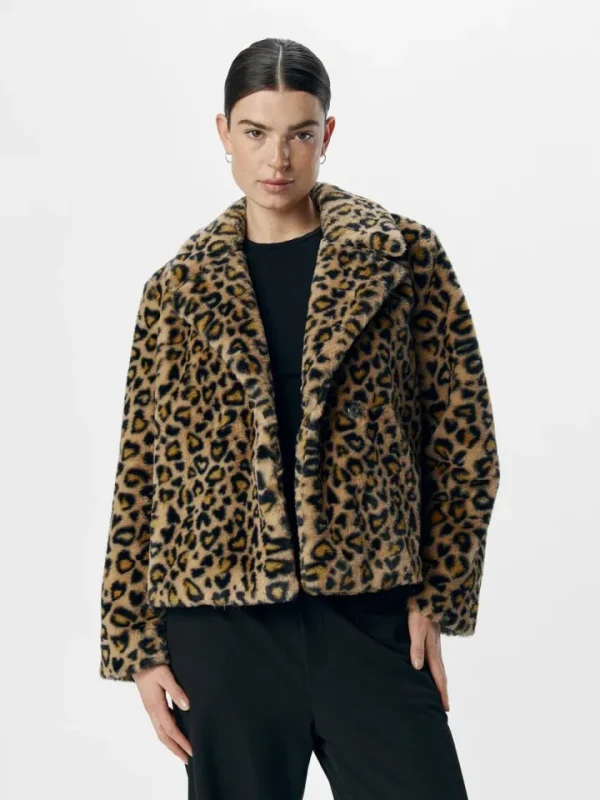 Object Jackets | Coats<Jaddie Faux Fur Jacket (Humus/Leo)
