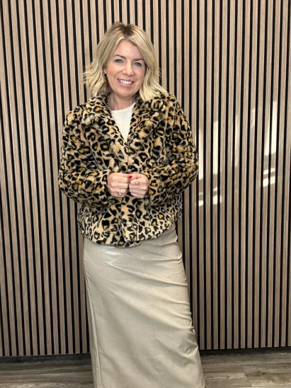 Object Jackets | Coats<Jaddie Faux Fur Jacket (Humus/Leo)
