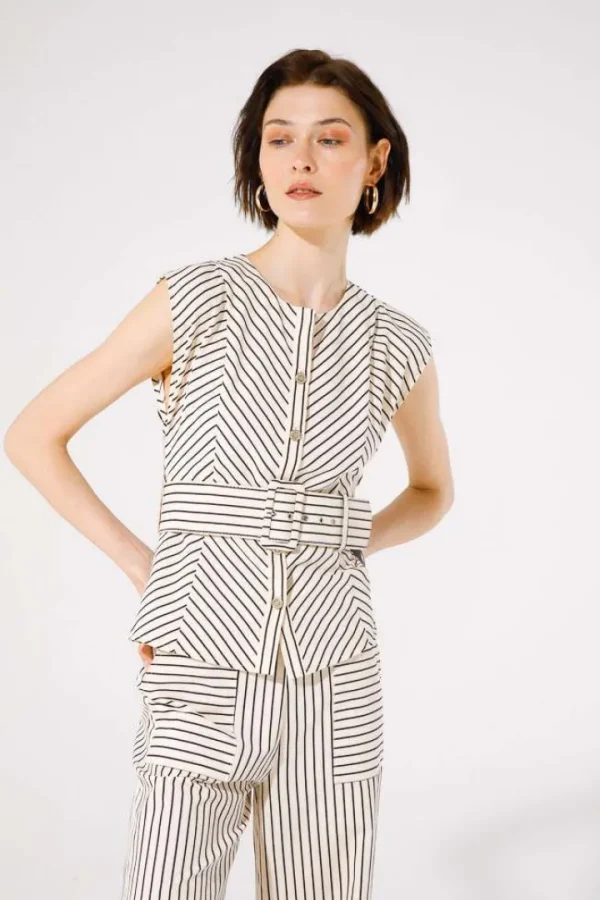 GoaGoa Co-Ords<Jambo Belted Top (/Black Stripe)