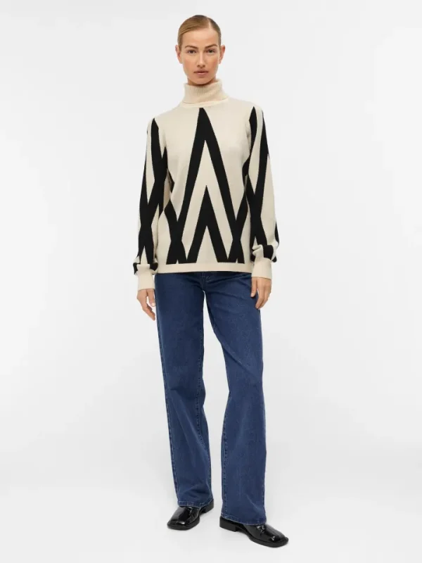 Object Jumpers & Cardigans<JANETTE ROLL NECK JUMPER (SANDSHELL/ BLACK)