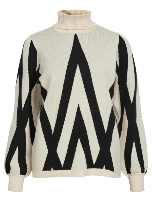 Object Jumpers & Cardigans<JANETTE ROLL NECK JUMPER (SANDSHELL/ BLACK)
