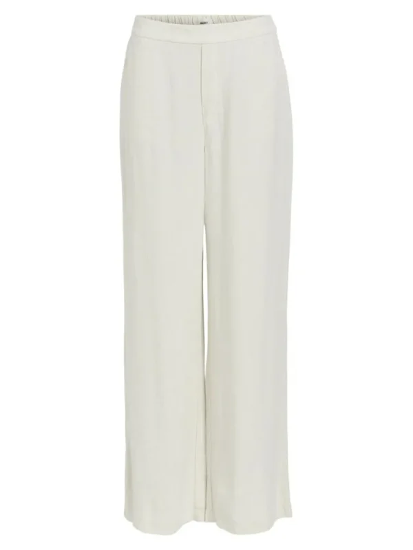 Object Pants<Janne Linen Blend Wide Leg Trousers (Sandshell)