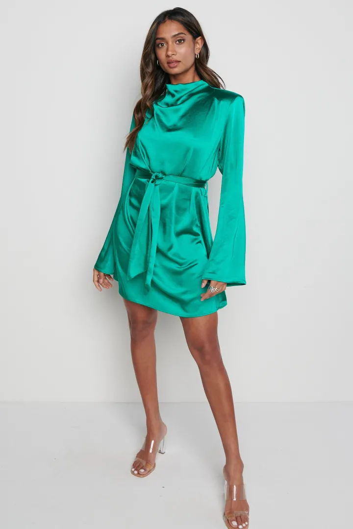 jayda_cowl_neck_dress_eme_2.webp Pretty Lavish Occasionwear<Jayda Cowl Neck Dress (Emerald)