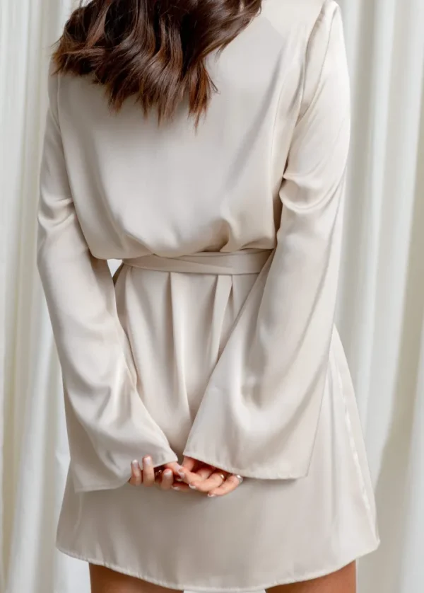 Pretty Lavish Occasionwear<Jayda Cowl Neck Dress (Oyster)