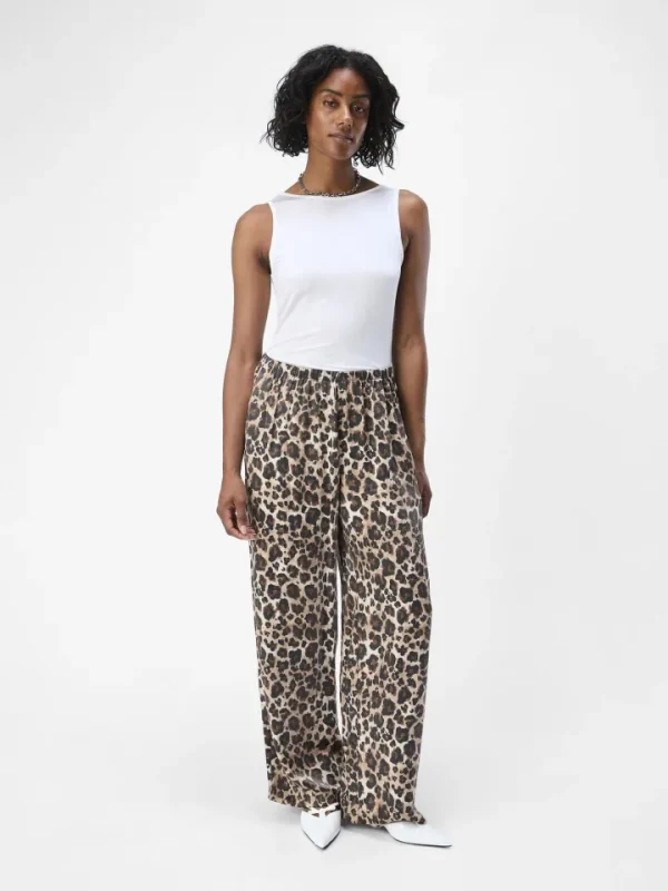 Object Pants<Jenny Wide Leg Trousers (Leopard)