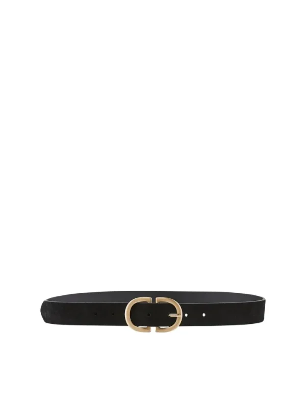 Pieces Belts<Jess Suede Belt (Black)