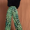Dancing Leopard Pants<Joey Palazzo Trousers | (Lime Leopard)