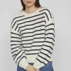 Vila Jumpers & Cardigans<JOFFI STRIPE JUMPER (NAVY/CREAM)