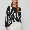 Vila Jumpers & Cardigans<JULI JACQUARD JUMPER (BLACK/WHITE)