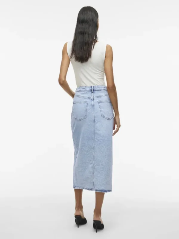 Vila Skirts<Julia Midi Denim Skirt (Light Blue)