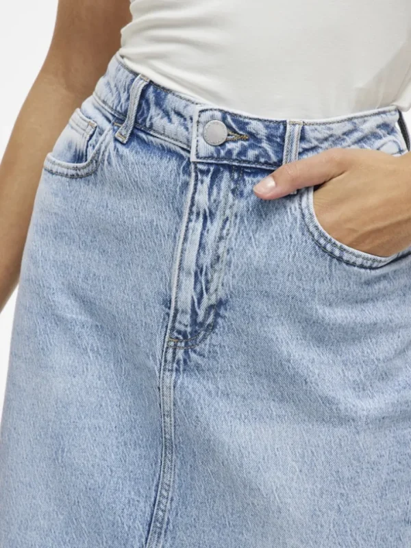 Vila Skirts<Julia Midi Denim Skirt (Light Blue)