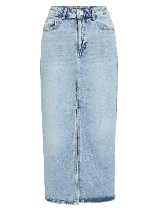 Vila Skirts<Julia Midi Denim Skirt (Light Blue)