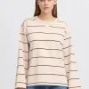 Ichi Hoodies & Sweatshirts | Jumpers & Cardigans<Kalas Sweatshirt (Doeskin Stripe)