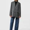 Pieces Jackets | Coats<Kamil Loose Blazer (Dark /Melange)