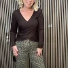 Vila Jumpers & Cardigans<Karia Wrap Top (Coffee Bean)