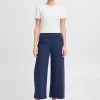 Ichi Pants<Kate Cropped Wide Leg Pants (Medieval Blue)
