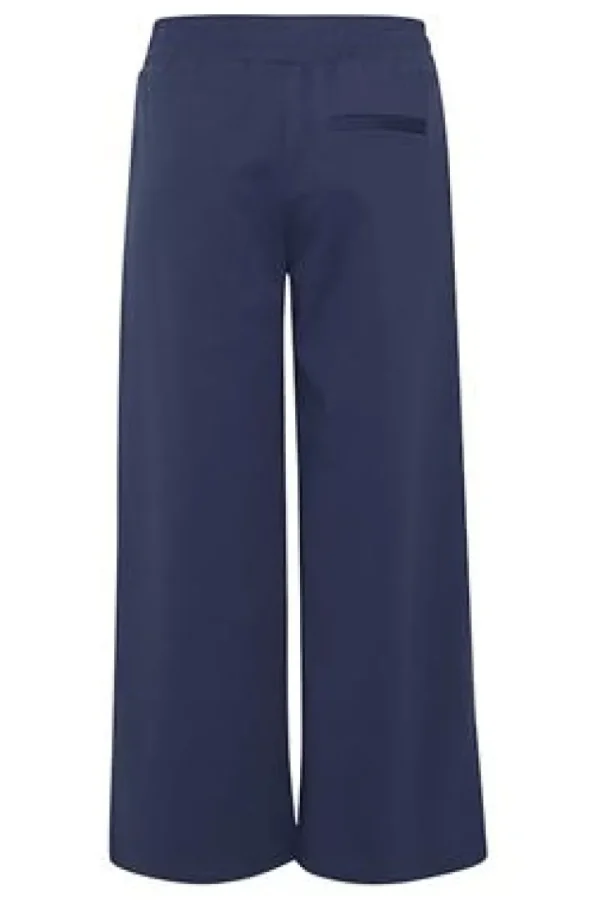 Ichi Pants<Kate Cropped Wide Leg Pants (Medieval Blue)