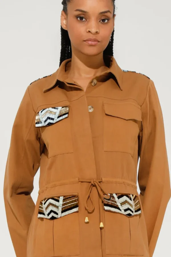 GoaGoa Jackets<Kate Embellished Jacket (Brown)