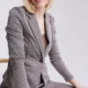 Ichi Blazers<KATE PLAID BLAZER (SAND)
