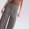 Ichi Pants<KATE PLAID TROUSERS (SAND)
