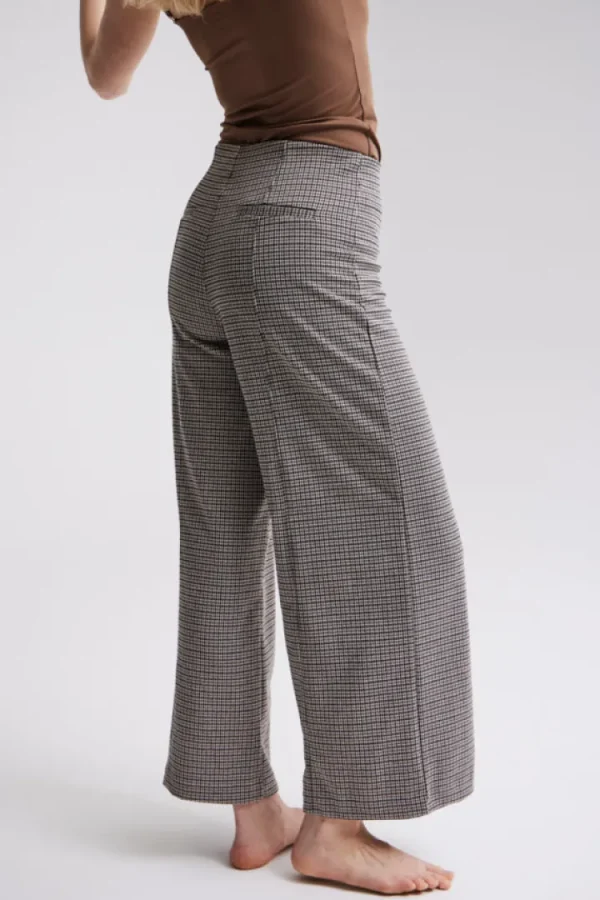 Ichi Pants<KATE PLAID TROUSERS (SAND)