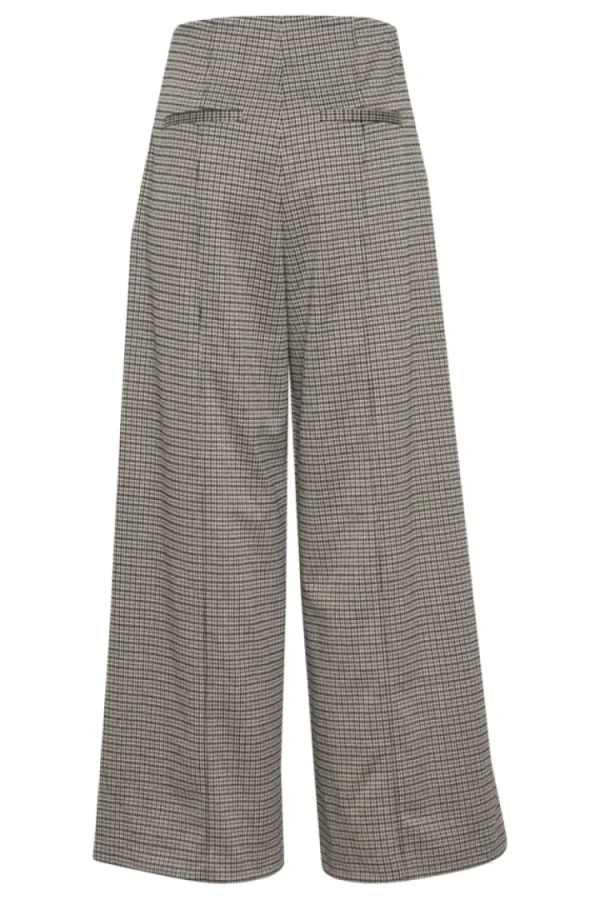 Ichi Pants<KATE PLAID TROUSERS (SAND)