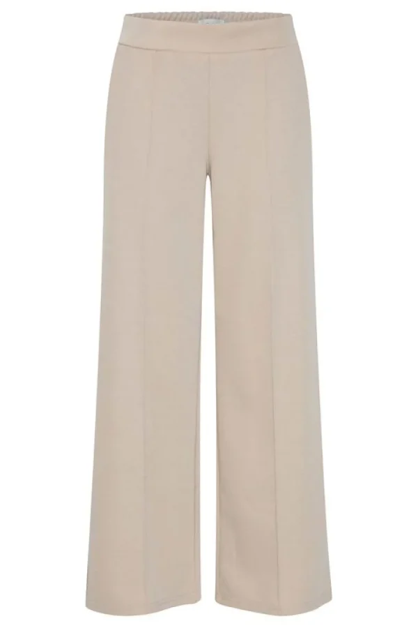 Ichi Pants<KATE WIDE LEG TROUSERS (DOESKIN)