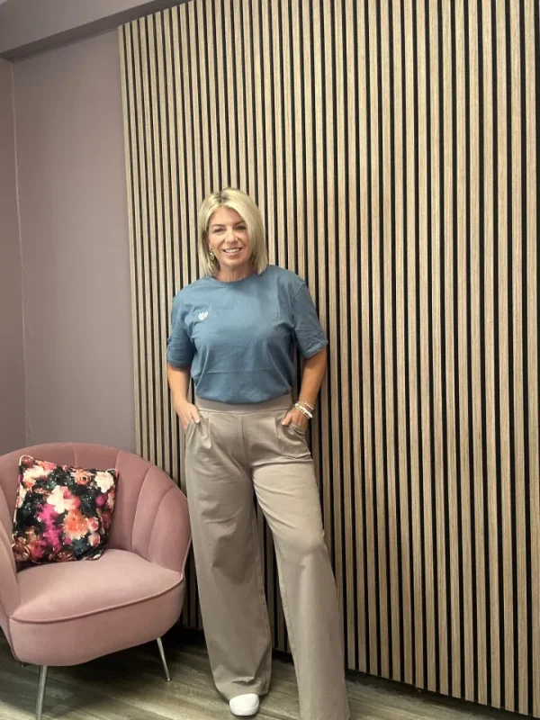 Ichi Pants<Kate Wide Leg Trousers (Fungi)