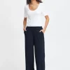 Ichi Pants<Kate Wide Leg Trousers (Total Eclipse/Navy)