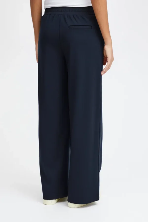 Ichi Pants<Kate Wide Leg Trousers (Total Eclipse/Navy)