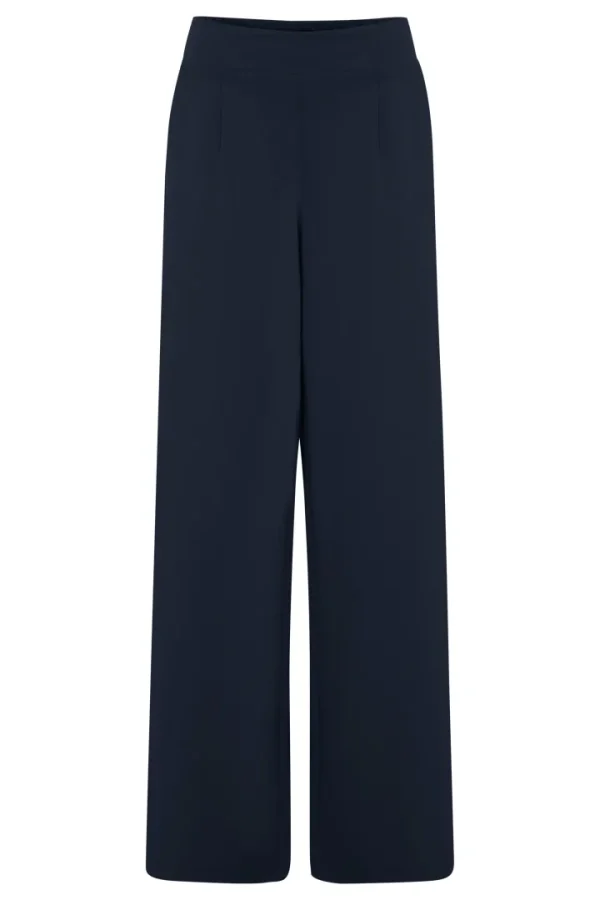 Ichi Pants<Kate Wide Leg Trousers (Total Eclipse/Navy)