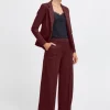 Ichi Pants<KATHY WIDE LEG TROUSERS (PORT ROYALE)
