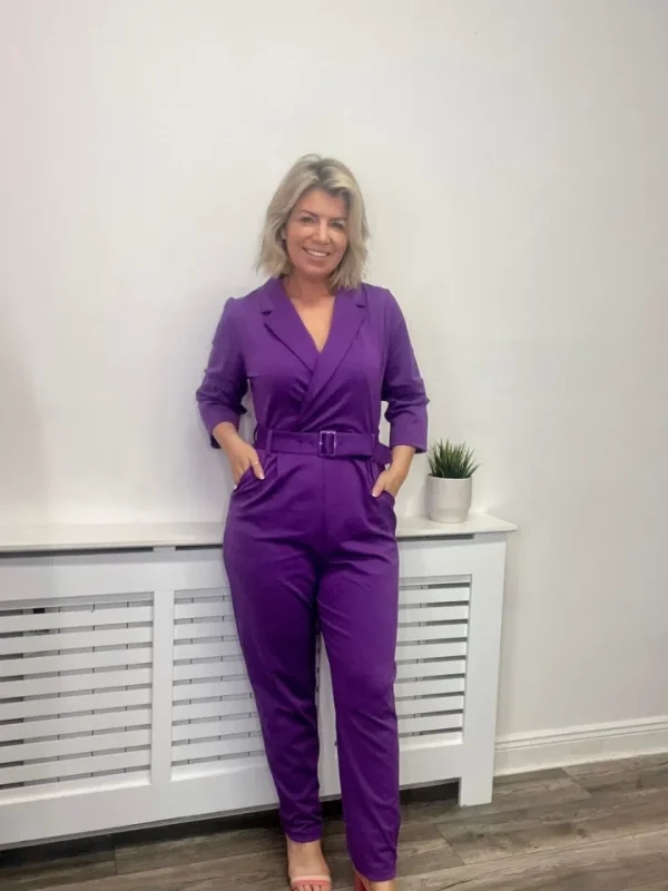 Ichi Jumpsuits<KATIE JUMPSUIT (AMARANTH PURPLE)